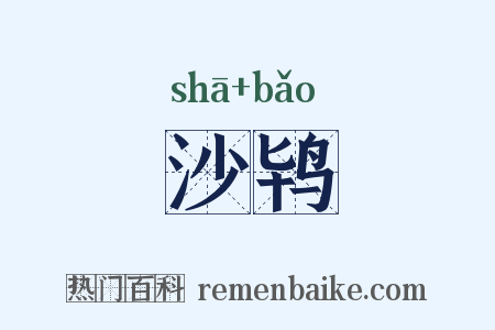 沙鸨是什么意思的图片